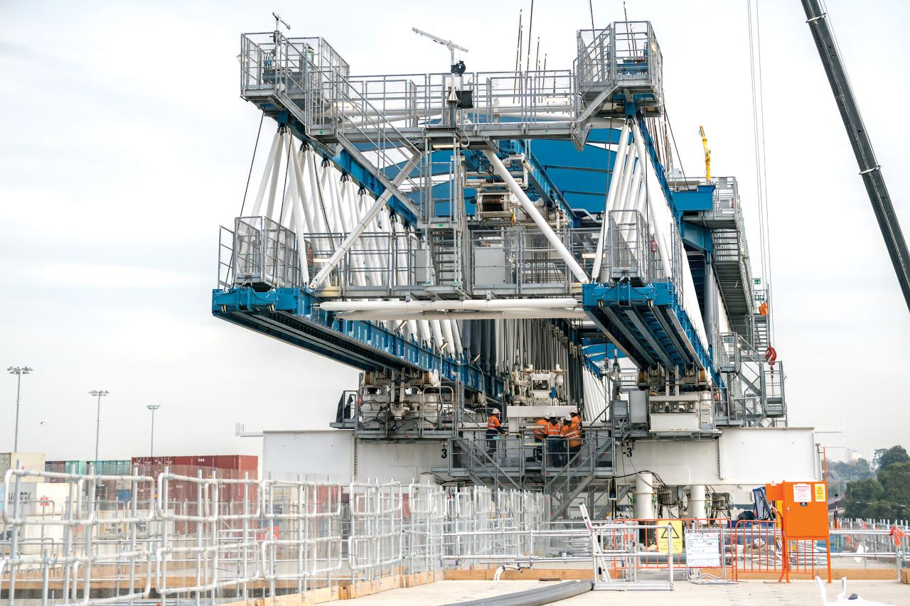 West Gate Tunnel — tunnel boring machine launch cradle and tunnelling operations, Melbourne